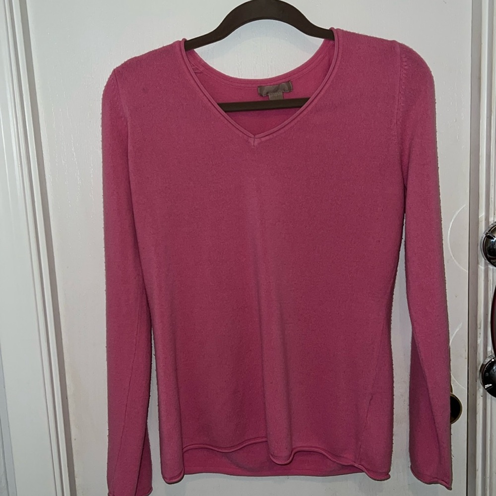 Long sleeve pink sweater